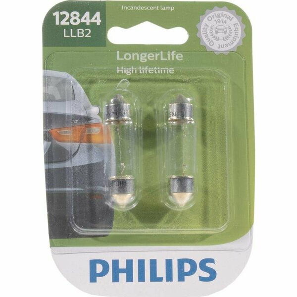 Philips LongerLife Incandescent Courtesy/Glove/License/Trunk Miniature Automotive Bulb 12844LLB2 C5WLLB2